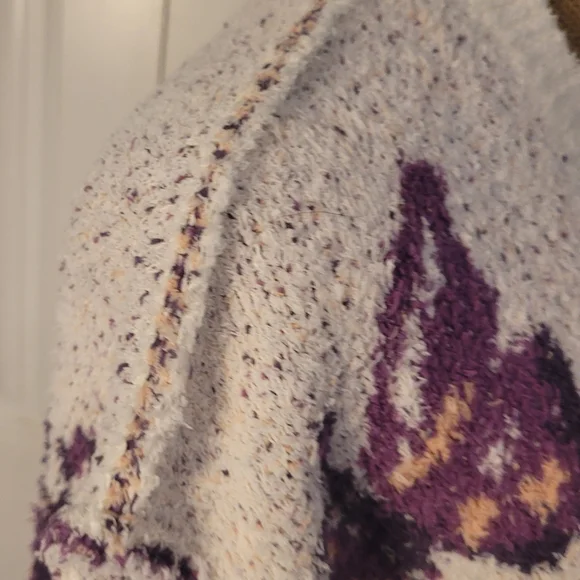 POL Butterfly & Leopard Contrast Cardigan, NIB, MED, Peach/Purple, New Release🦋 - Picture 13 of 16